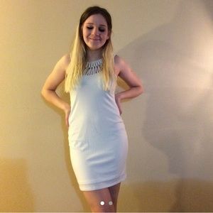 All white high end club wear / bar wear dress